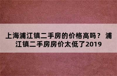 上海浦江镇二手房的价格高吗？ 浦江镇二手房房价太低了2019